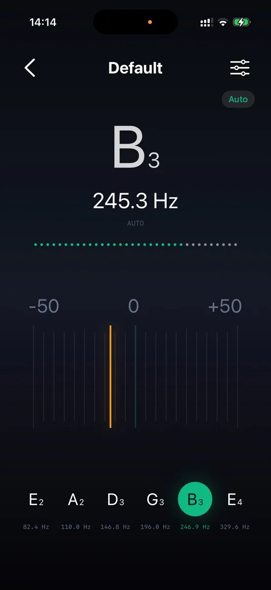 String tuner screenshot